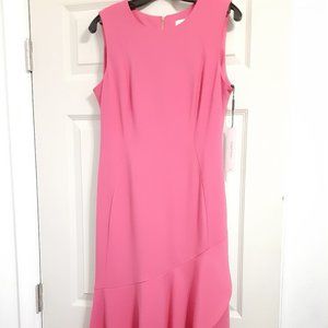 NWT! CALVIN KLEIN DRESS, SIZE 8,  HOT PINK, SLEEVELESS